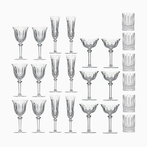 Mouth-Blown and Hand-Cut Glasses in Crystal from Tommy Saint Louis, 1970, Set of 40