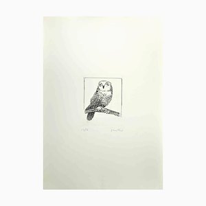 Enotrio Pugliese, Owl, años 70, Grabado