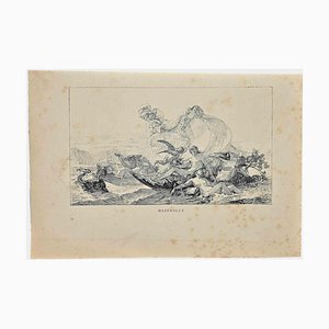 Alexis-Joseph Mazerolle, Himmlische Szene, Lithographie, spätes 19. Jahrhundert
