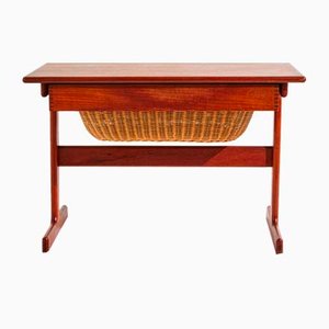 Teak Sewing Table by Kai Kristiansen for Vildbjerg Furniture Factory, 1960s