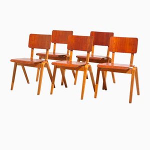 Stackable Birch Chairby Asko, 1960s
