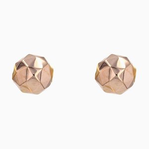 20th Century 18 Karat French Rose Gold Faceted Domes Earrings, 1890s, Set of 2