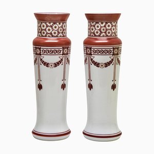 Art Nouveau French Handmade Vases, 1920s, Set of 2