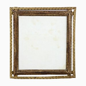 19th Century Tramp Art Gilt Rustic Photo Frame, Austria, 1870s