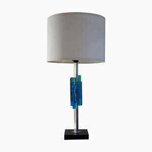 Modern Danish Metal & Glass Table Lamp by Svend Aage for Holm Sørensen , 1960s
