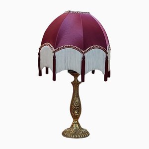 Vintage Table Lamp in Pressed Brass, 1920s