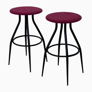 Iron Stools by Marca Cappellini, 1980s, Set of 3