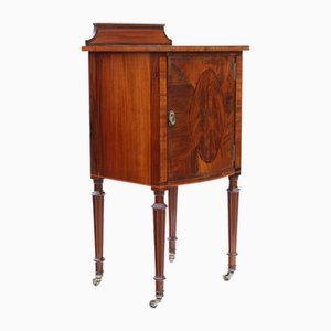 Antique Inlaid Mahogany Bedside Table, 1890s