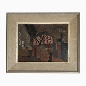 Jules Gaillepand, Locarno, 1940, Oil on Wood, Framed