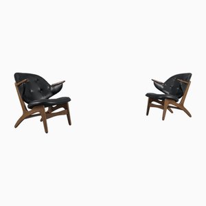 Model 33 Easy Chairs by Carl Edward Matthes, 1950s, Set of 2