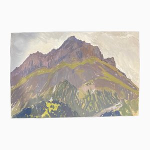 Isaac Charles Goetz, Mountains, 1920s, Gouache