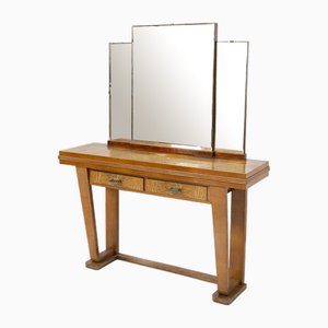 Mid-Century Mirrored Console in Wood and Glass from Fontana Arte, 1950s
