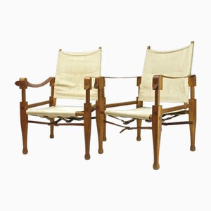 Swiss Safari Chairs by Wilhelm Kienzle, 1950s, Set of 2