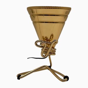 Lámpara de oro atribuida a Sottsass, años 50