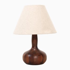 Scandinavian Rosewood Table Lamp, 1970s