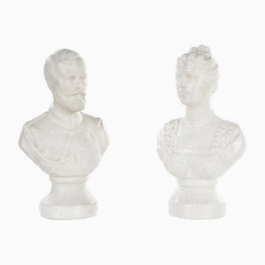 Promotional John Tavernier Candy Busts, 1800s, Set of 2