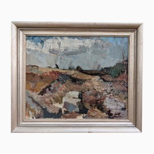 The Quarry, Oil, 1950s, Framed