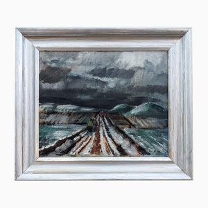 The Long Road, 1920s, Oil on Canvas, Framed