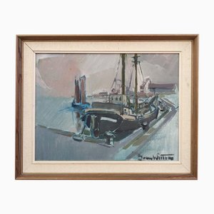 Harbour Sundown, Oil on Canvas, Framed
