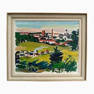 The Mill, 1920s, Oil on Board, Framed