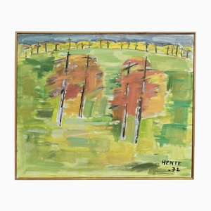 Autumn Trees, Oil on Canvas, Framed