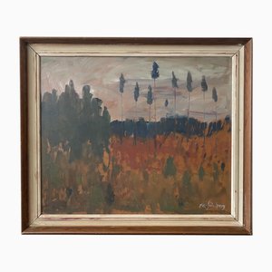 Autumn Harvest, Oil on Board, Framed