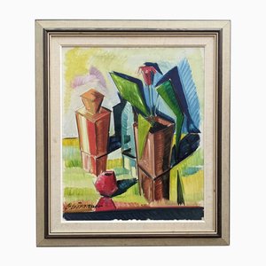 Shapes in Colour, Oil on Canvas, Framed