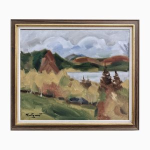 Autumn View, Oil on Canvas, Framed