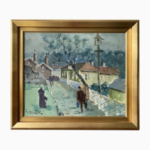 The Walk Home, Oil on Canvas, Framed