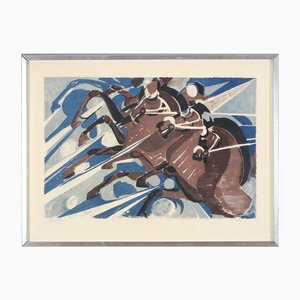 Torsten Hult, cavallo da corsa, litografia, xx secolo