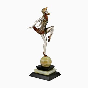 Enrique Molins Balleste, Art Deco Dancer in Bird Costume, 1925, Bronze