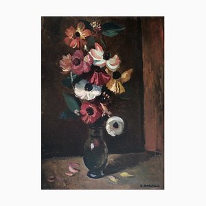 Georges Darel, Nature Morte, Oil on cardboard, Framed