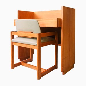 Desk and Chair by José Cruz De Carvalho for Interforma, 1970s, Set of 2