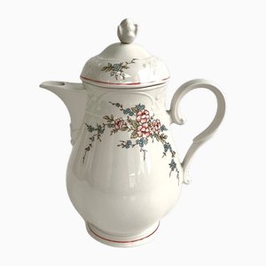 Théière Rosette en Porcelaine avec Fleurs Roses et Bleues de Villeroy & Boch, Allemagne