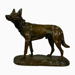 Bronze Deutscher Schäferhund nach PA. Laplanche, Anfang 1900