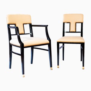 Art Nouveau Chairs by Andreas Weber, Vienna, 1900, Set of 2
