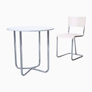 Vintage Bauhaus 107 Sessel & 501 Tisch von Willem Hendrik Gispen, 1920er, 3er Set