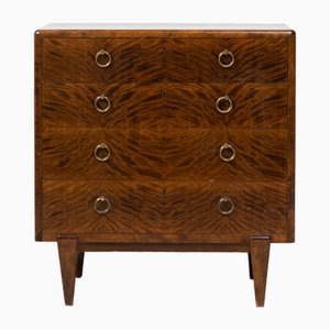 Swedish Art Deco Chest of Drawers in Stained Birch, 1920s