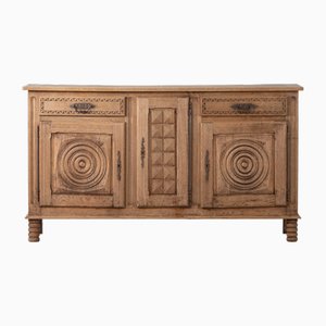 Art Deco French Sideboard in Natural Oak, 1940s