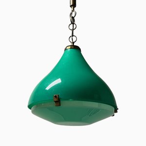 Italian Green Pendant Lamp, 1960s