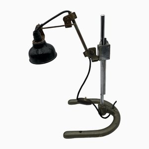Lampe de Bureau Brutaliste en Métal, Italie, 1970s