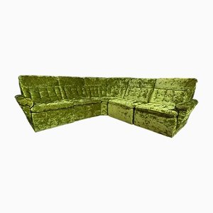 Modulares Mid-Century Sofa mit grünem Bezug, 1970er