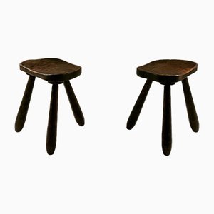 Set of French Tripod Stools, 1930s