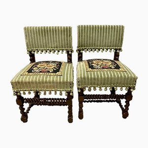 Low Regency Side Chairs, 1880s, Set of 2