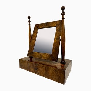 Espejo de tocador antiguo con cajón, años 20