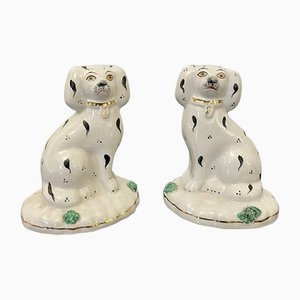 Small Antique Victorian Quality Staffordshire Dogs, 1860s, Set of 2