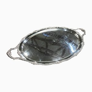 English Silver-Plated Metal Tray