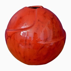 Italian Red Meteorite Vase