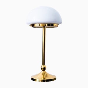 Solid Brass Table Lamp in Art Nouveau Style