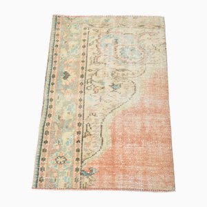 Vintage Teppich aus Baumwolle mit halber Rückenlehne